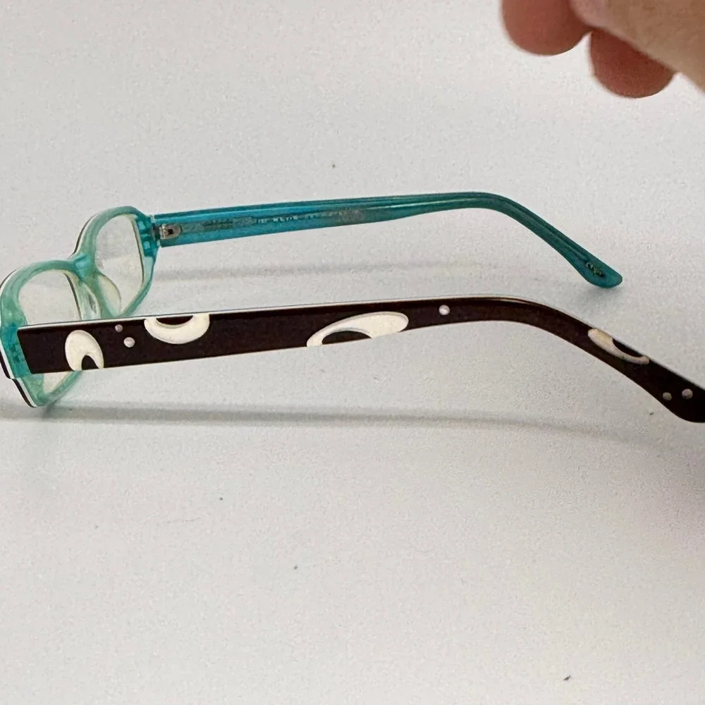 Kliik Denmark 274 Eyeglasses Teal Brown Rectangular Frames 49-15-135 241